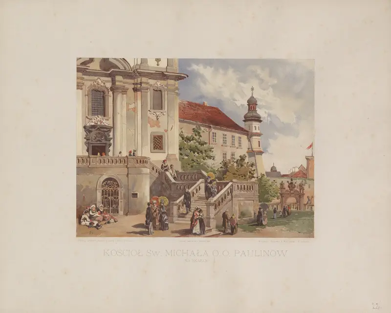 Sankt Mikaels kyrka och paulinernas kloster på Skałka av Juliusz Kossak