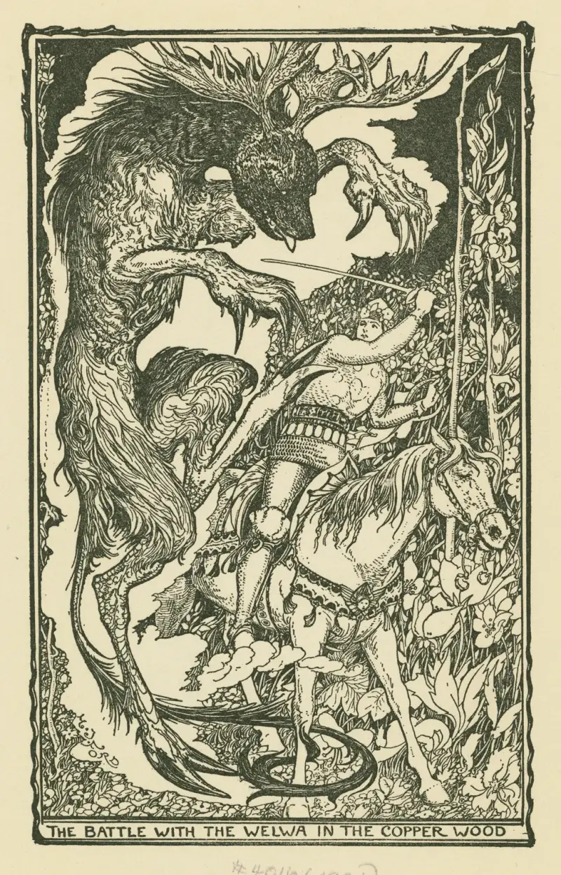 The battle with the Welwa in the Copper Wood av Henry Justice Ford