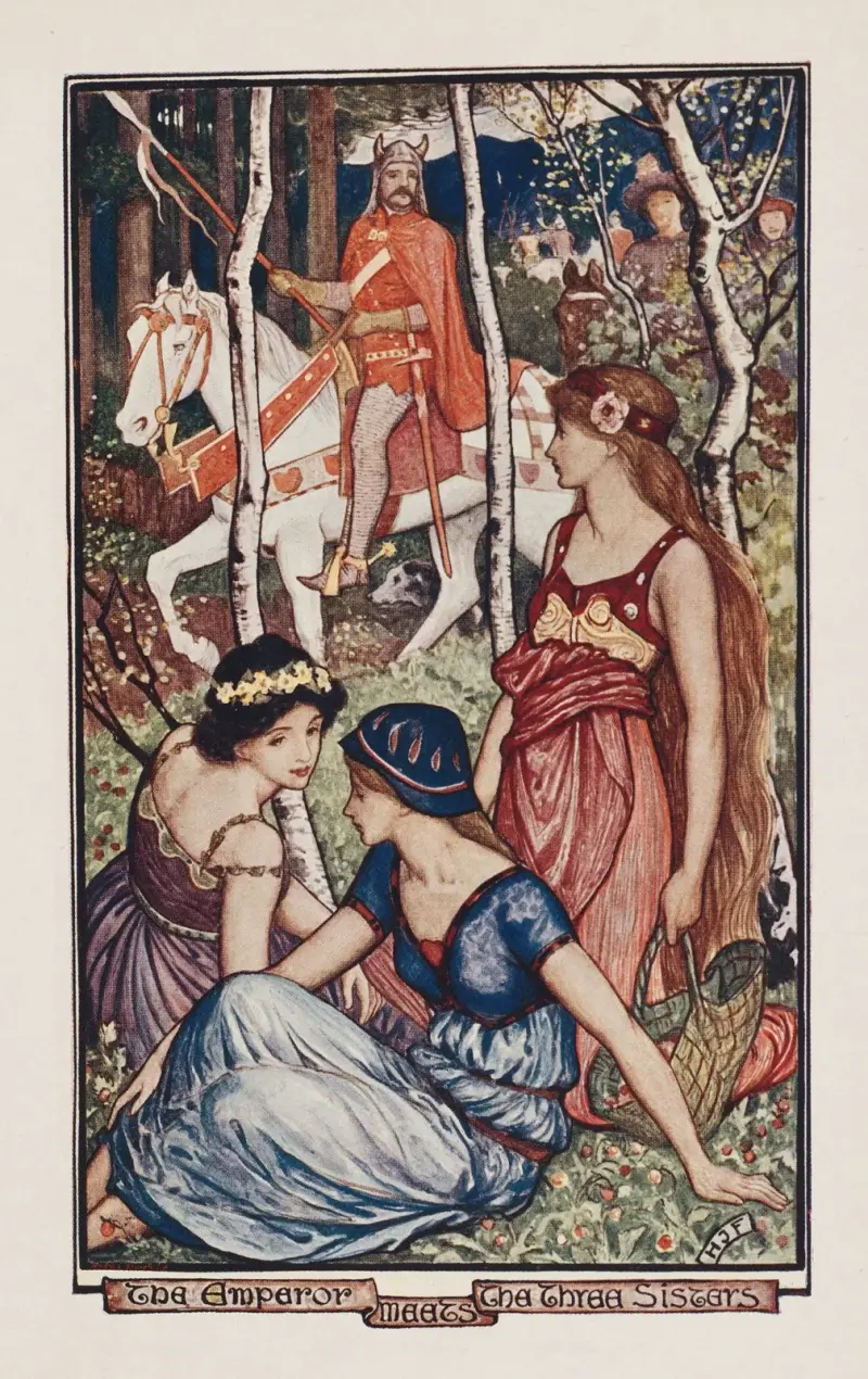 Der Kaiser trifft die drei Schwestern von Henry Justice Ford