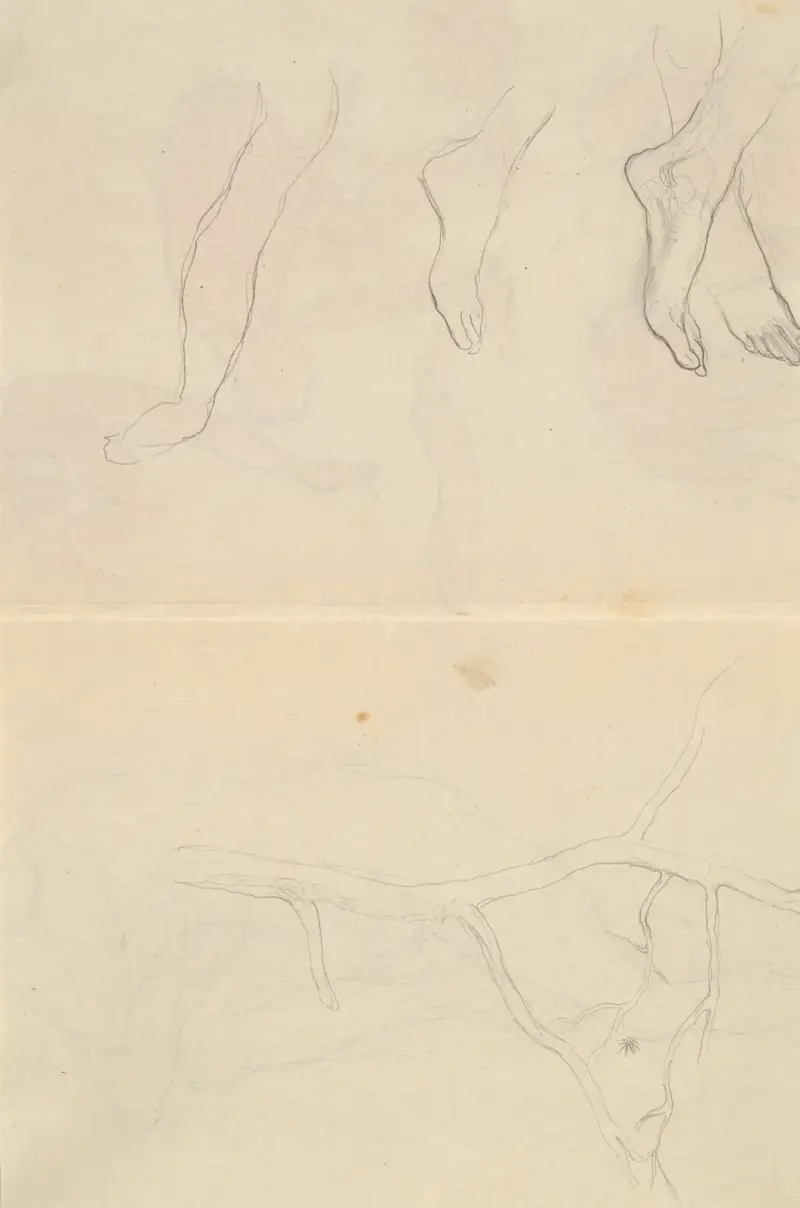 Baum und Anatomiestudien von Kahlil Gibran