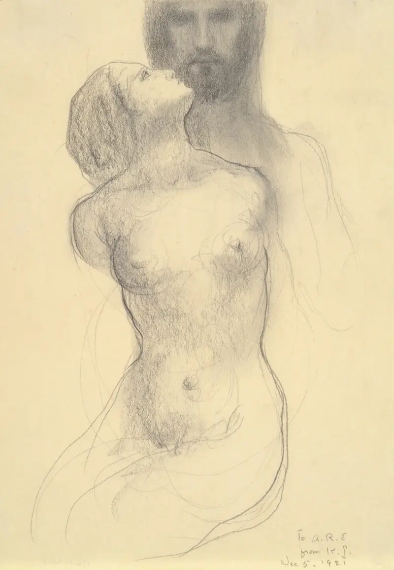 Frau und das Haupt Christi von Kahlil Gibran
