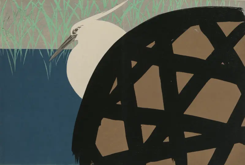 White Heron (Shirosagi) av Kamisaka Sekka