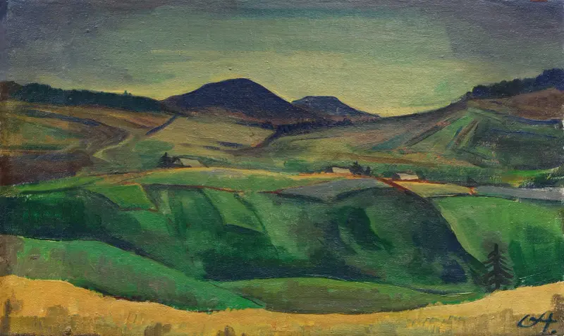 Berglandschaft av Karl Hofer