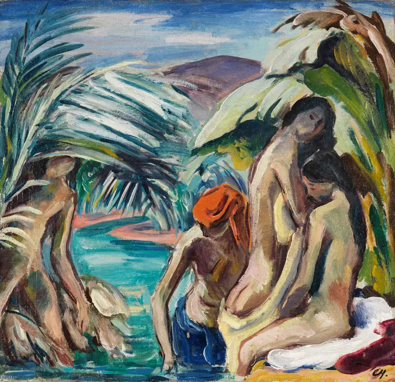 Tropical Bath av Karl Hofer