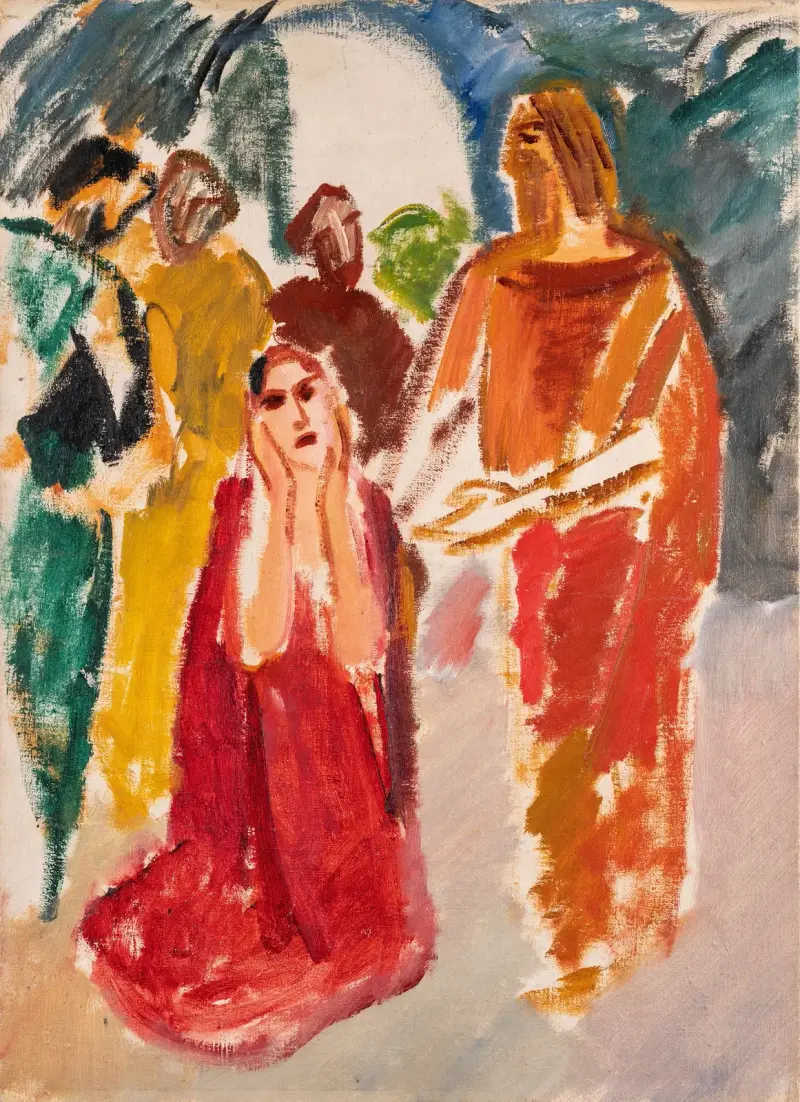 Christus und die Ehebrecherin von Karl Isakson