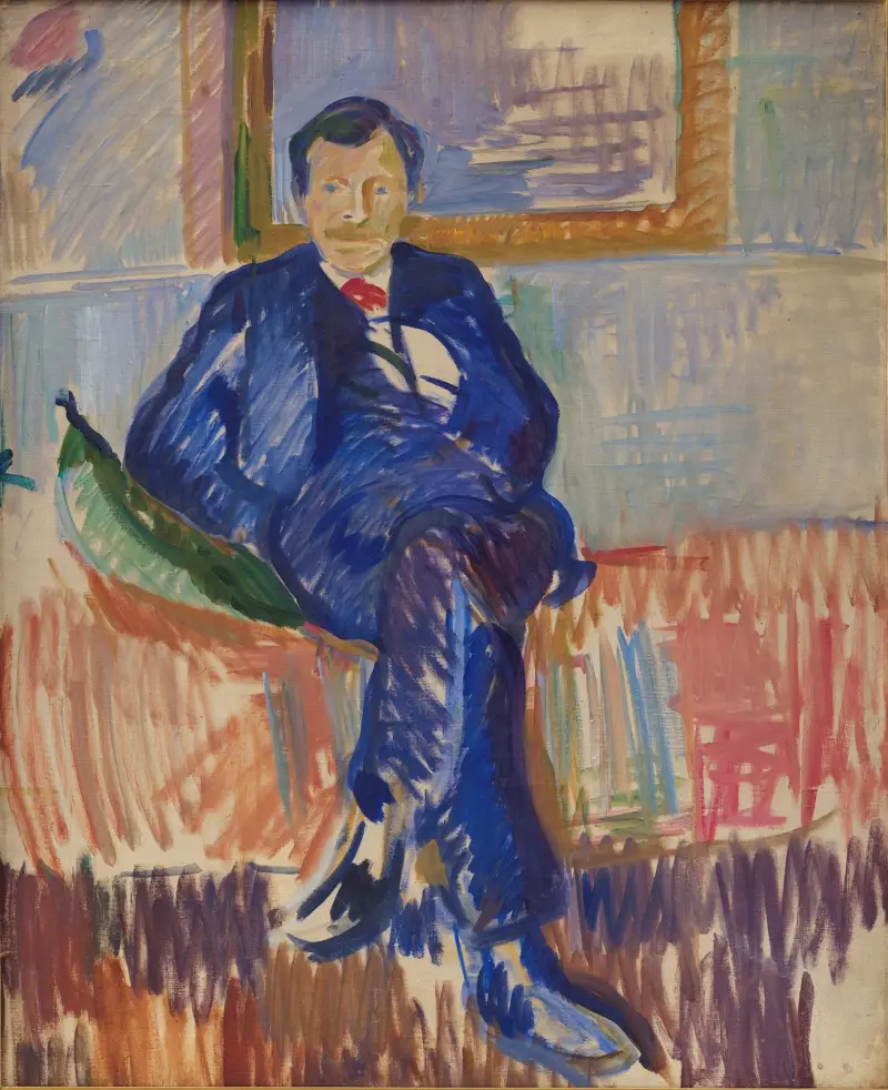 Porträtt av målaren Karl Schou av Karl Isakson