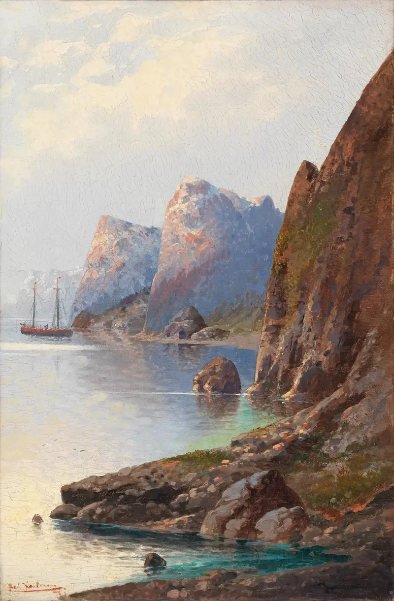 Fjordlanschaft av Karl Kaufmann