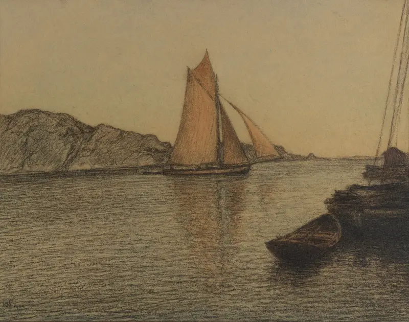 Seglare i sundet av Karl Nordström