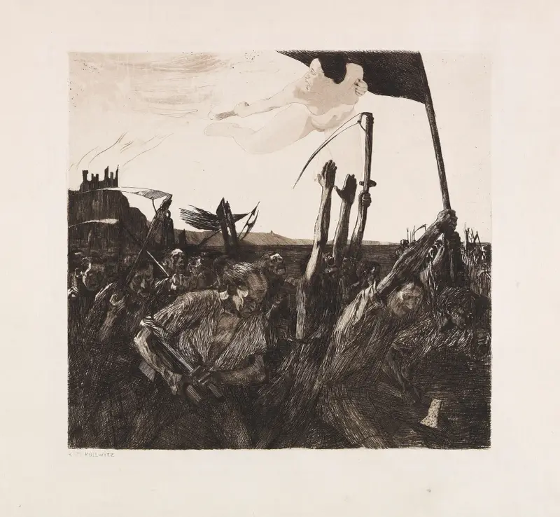 Aufruhr, 1899 av Käthe Kollwitz