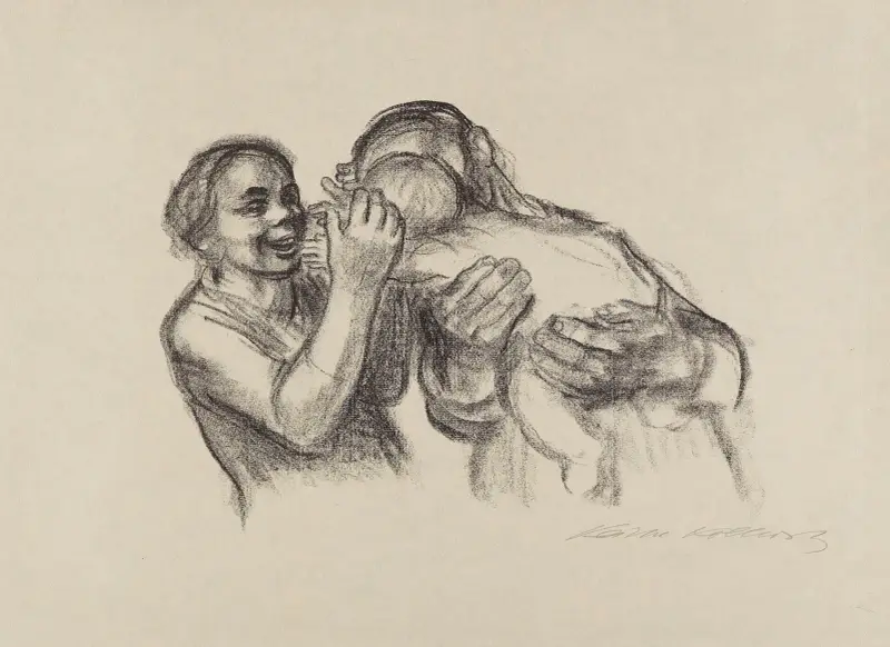 Rodiče s dítětem, Käthe Kollwitz
