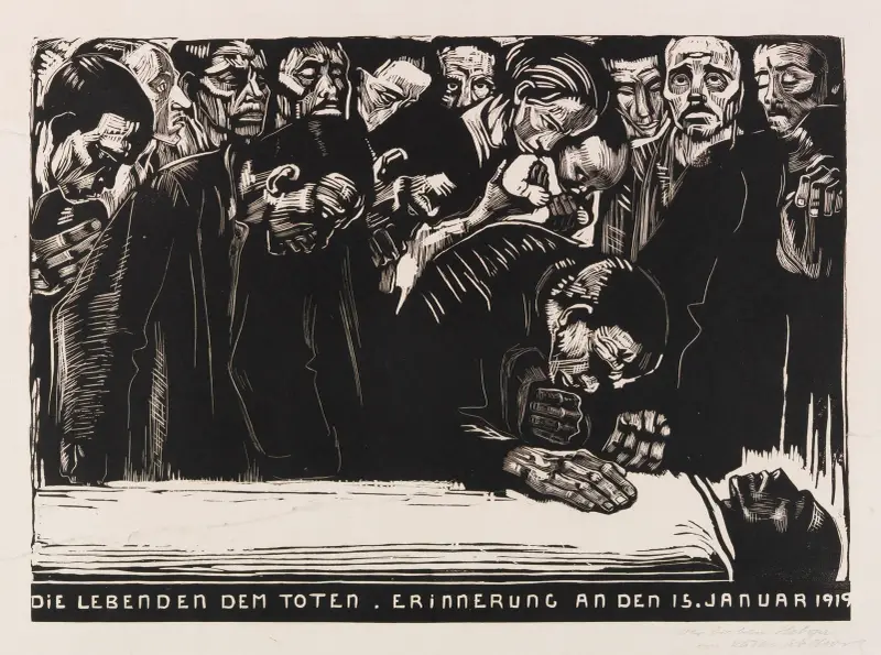 Minnesblad för Karl Liebknecht av Käthe Kollwitz