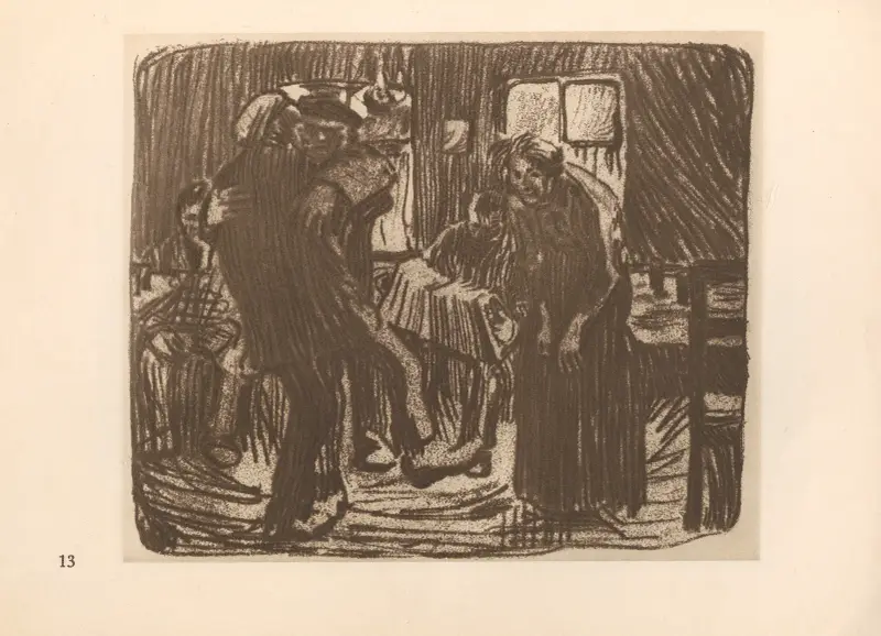 Kneipe, 1925 – nr 2 av Käthe Kollwitz