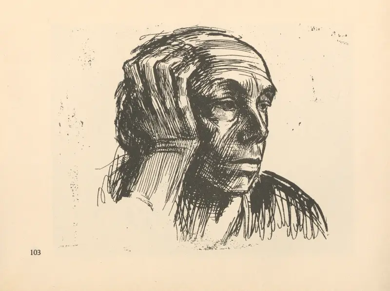 Autoportrét, 1925 – Nr. 4, Käthe Kollwitz