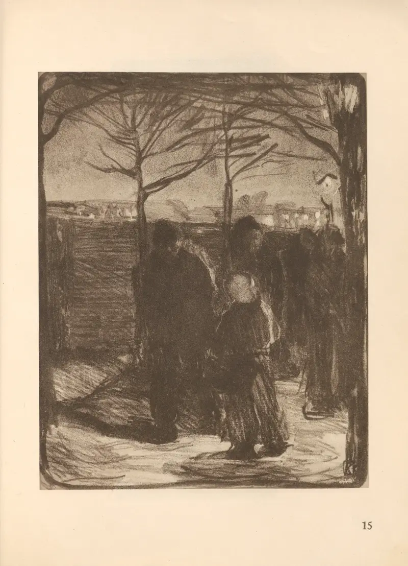 Vorstadt av Käthe Kollwitz