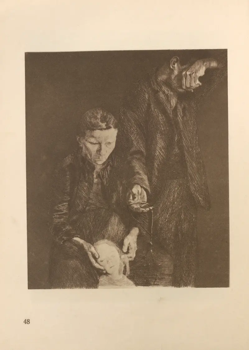 Zertretene (Seitenstück), 1925 – nr 1 av Käthe Kollwitz