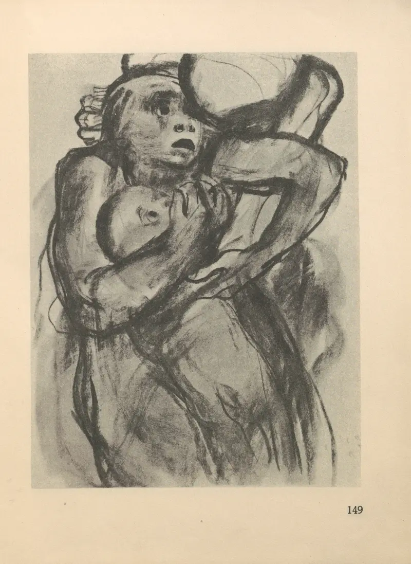Zu ‘Tod’ gehörig, 1925 – nr 2 av Käthe Kollwitz