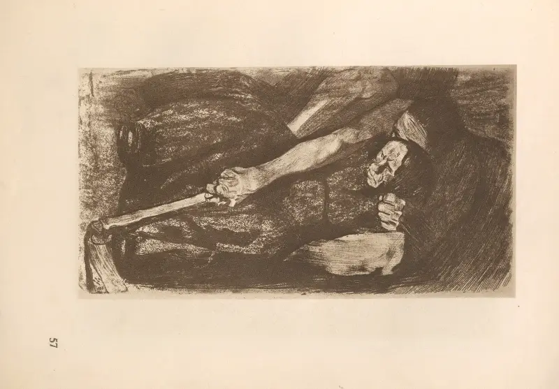Tillhörande 'Bondekriget', 1925 – nr 10 av Käthe Kollwitz