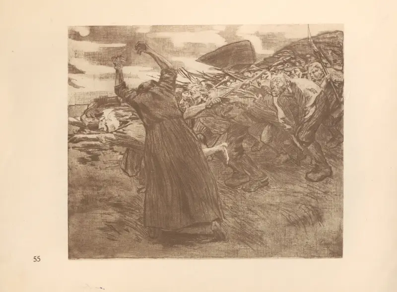 Tillhörande 'Bondekriget', 1925 – nr 2 av Käthe Kollwitz