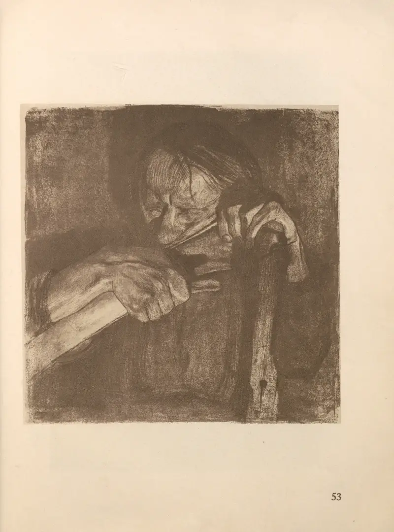 Tillhörande 'Bondekriget', 1925 – nr 3 av Käthe Kollwitz