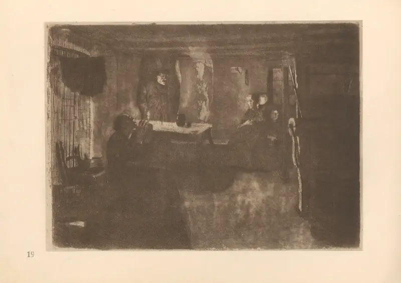 Tillhörande ”Vävarnas uppror”, 1925 – nr 11 av Käthe Kollwitz