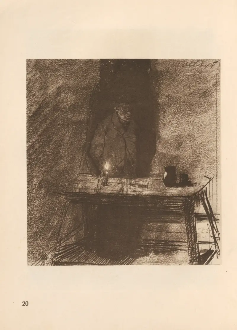 Tillhörande ”Vävarnas uppror”, 1925 – nr 14 av Käthe Kollwitz