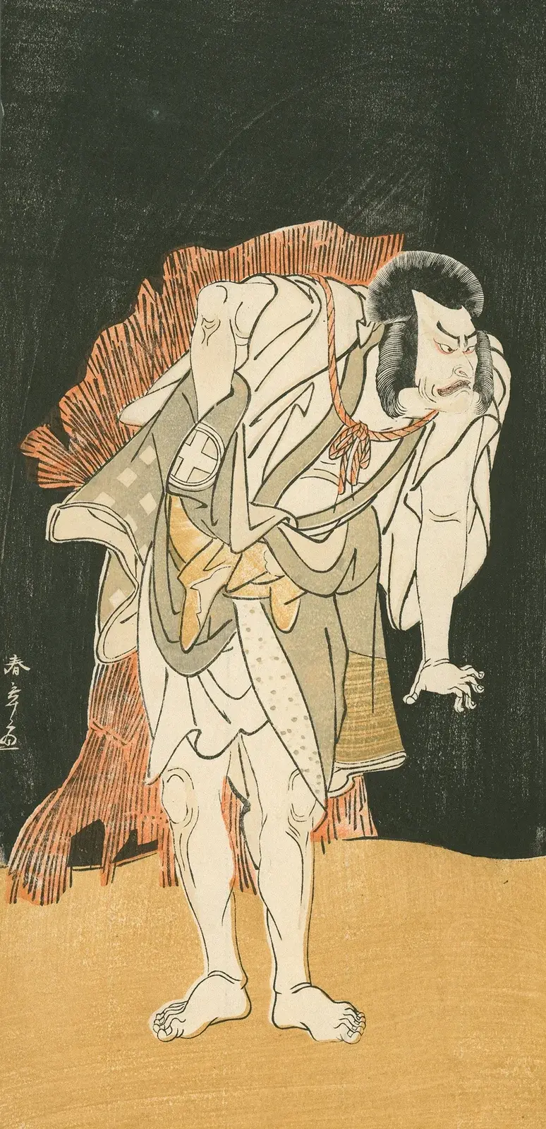 Ōtani Hiroemon III i en skurkroll av Katsukawa Shunshō