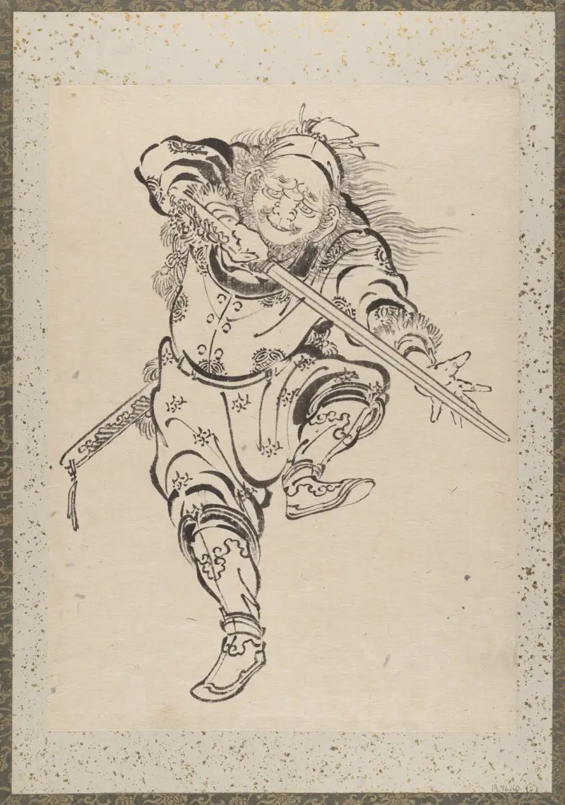 Skissalbum av Katsushika Hokusai och hans lärjungar, plansch 5 av Katsushika Hokusai