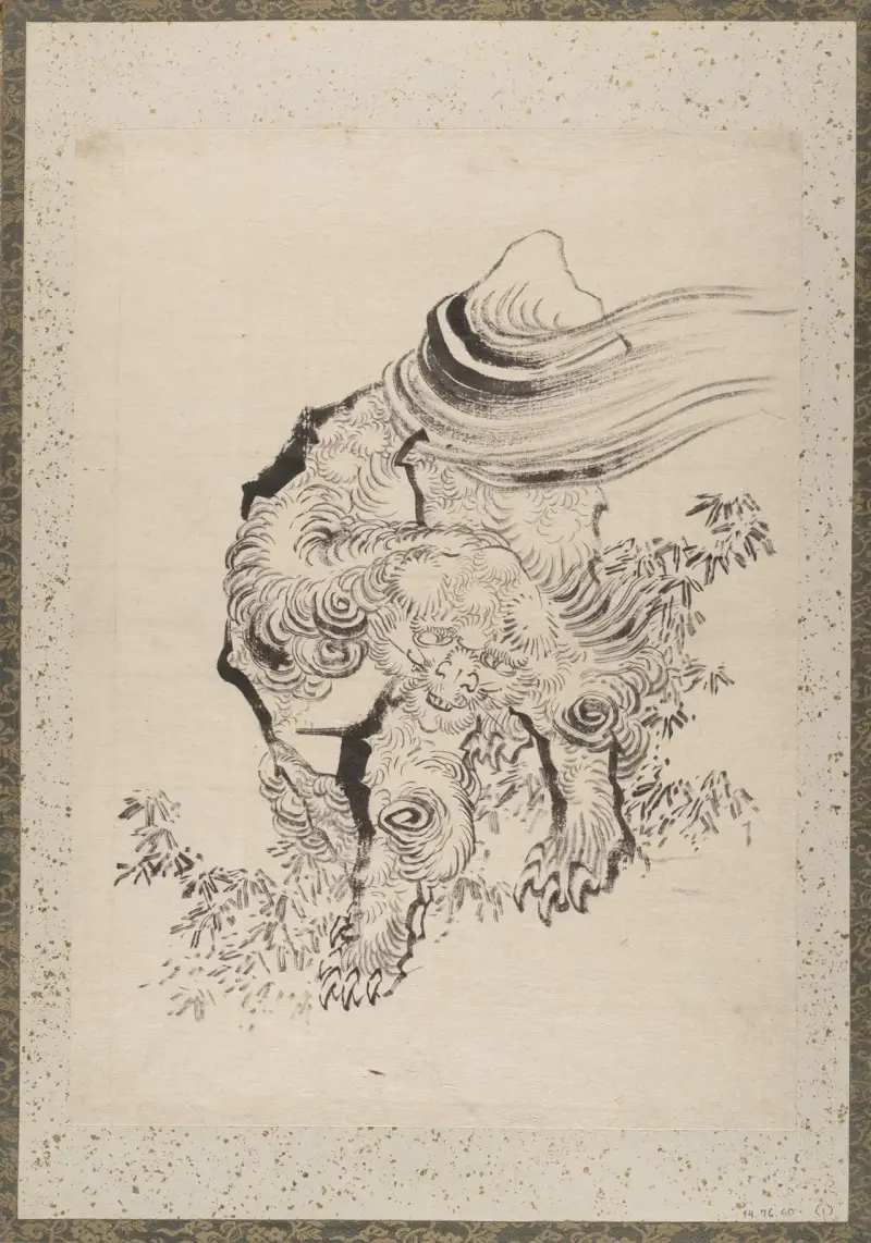 Skissalbum av Katsushika Hokusai och hans lärjungar, plansch 1 av Katsushika Hokusai