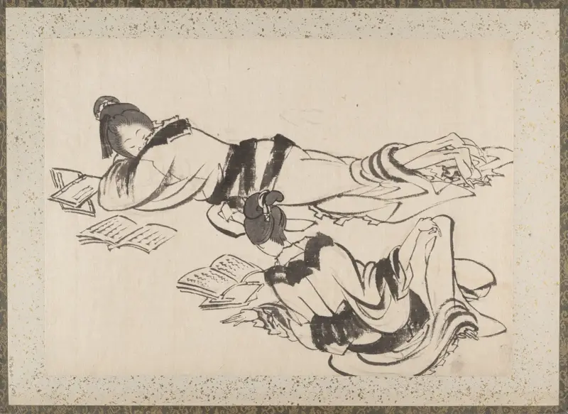 Skissalbum av Katsushika Hokusai och hans lärjungar, plansch 27 av Katsushika Hokusai