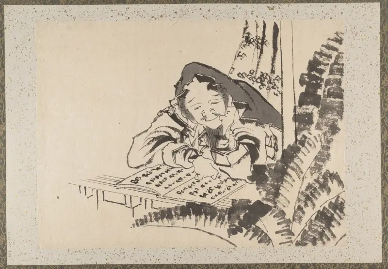 Skissalbum av Katsushika Hokusai och hans lärjungar, plansch 22 av Katsushika Hokusai