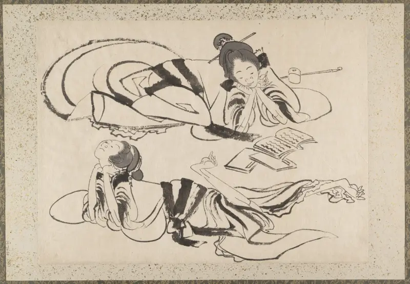 Skissalbum av Katsushika Hokusai och hans lärjungar, plansch 25 av Katsushika Hokusai