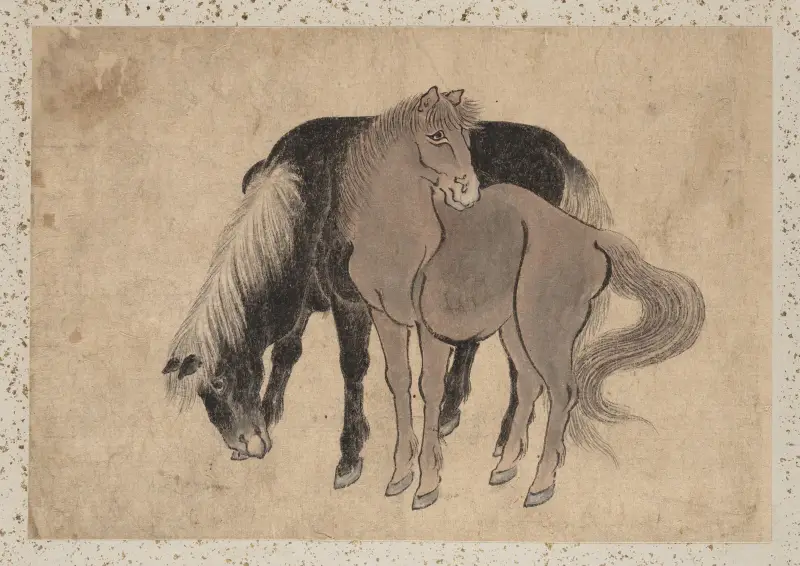 Skissalbum av Katsushika Hokusai och hans lärjungar, plansch 48 av Katsushika Hokusai