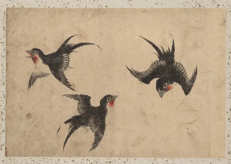 Skissalbum av Katsushika Hokusai och hans lärjungar, plansch 43 av Katsushika Hokusai