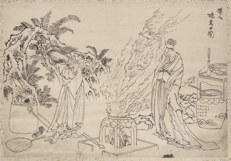 Skissalbum av Katsushika Hokusai och hans lärjungar, plansch 60 av Katsushika Hokusai