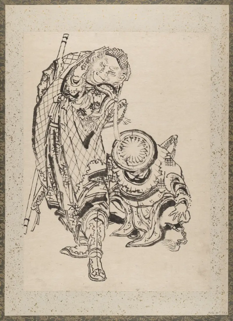 Skissalbum av Katsushika Hokusai och hans lärjungar, plansch 7 av Katsushika Hokusai
