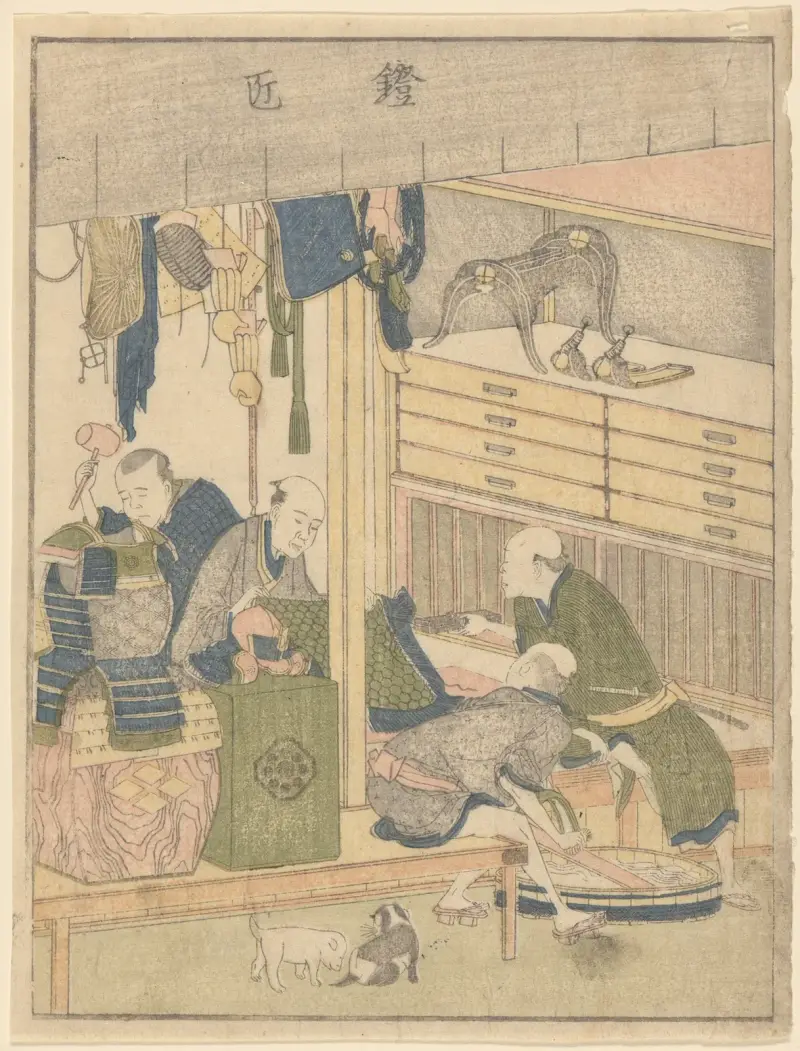 Sadelmakeri av Katsushika Hokusai