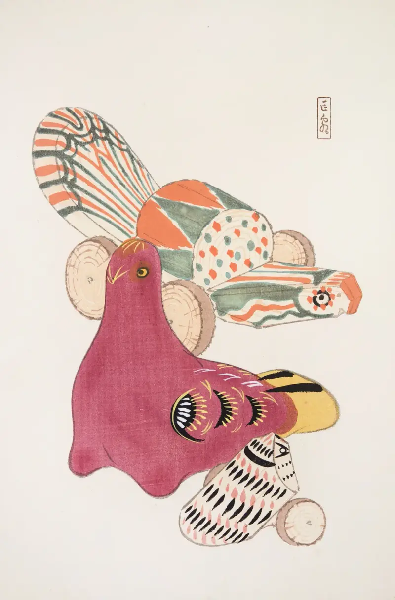 Kyosens samlade illustrationer av japanska leksaker, pl. 006 av Kawasaki Kyosen