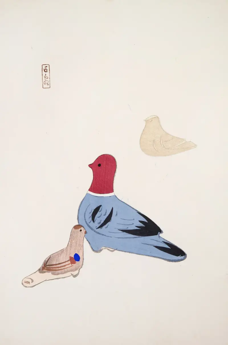 Kyosens samlade illustrationer av japanska leksaker, plansch 036 av Kawasaki Kyosen