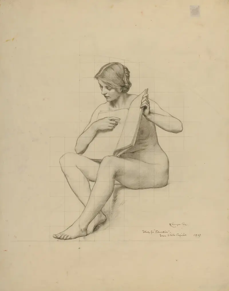 (Iowa State Capitol Rotunda) (Education, study for panel), 1907 – nr 1 av Kenyon Cox