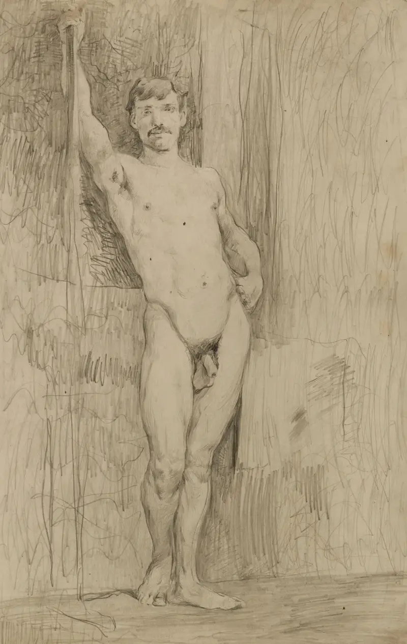 Untitled (Study of Standing Male Nude) av Kenyon Cox