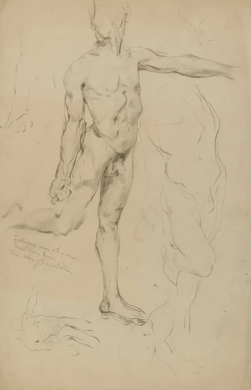 (Untitled) (Studies of Male Nudes), 1876 av Kenyon Cox