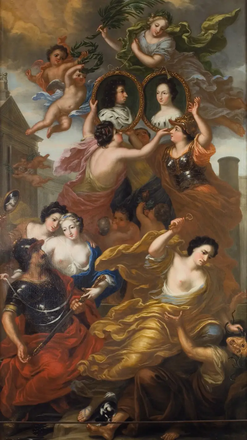 Allegorie auf die Vereinigung von König Karl XI. und Königin Ulrika Eleonora von David Klöcker Ehrenstrahl