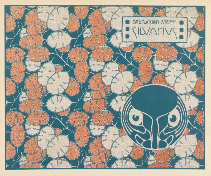 Bedruckter Stoff Silvanus von Koloman Moser