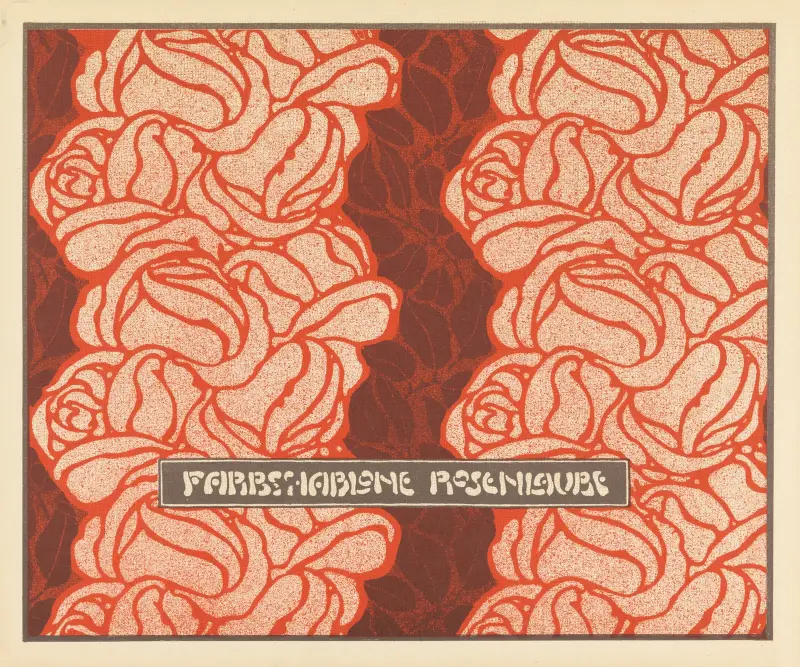 Farbschablone Rosenlaube (Rose Bower Color Stencil) av Koloman Moser