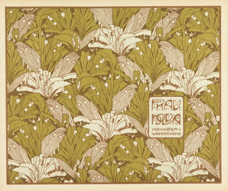 Fru Nolda, vävd väggbonad av Koloman Moser