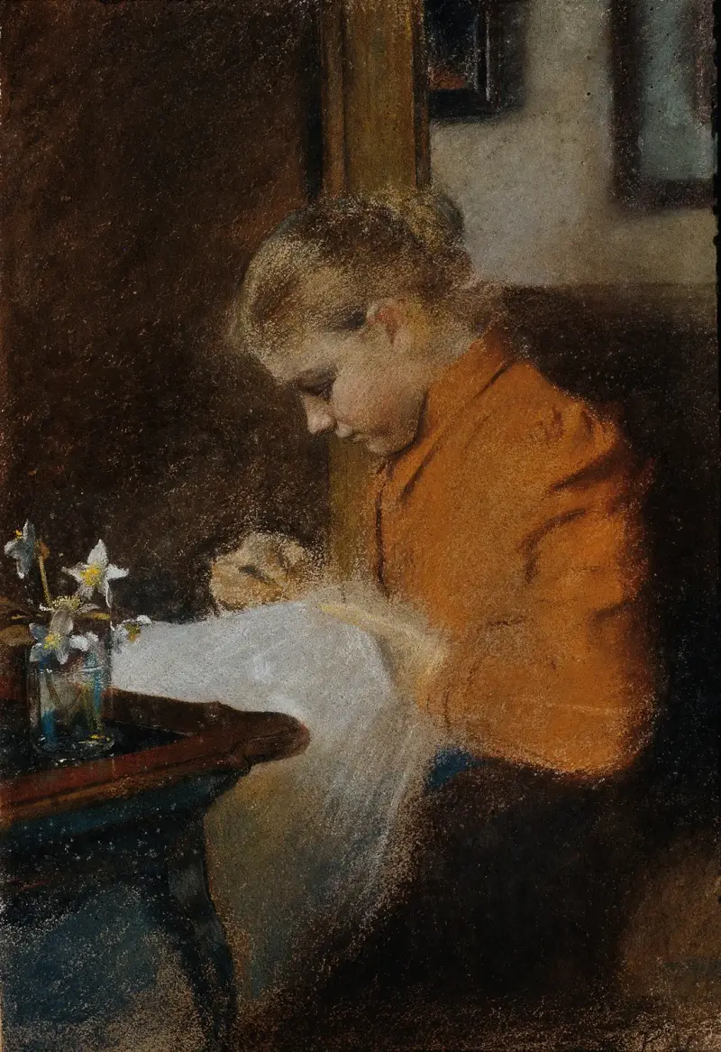 Leopoldine Steindl-Moser, konstnärens syster av Koloman Moser