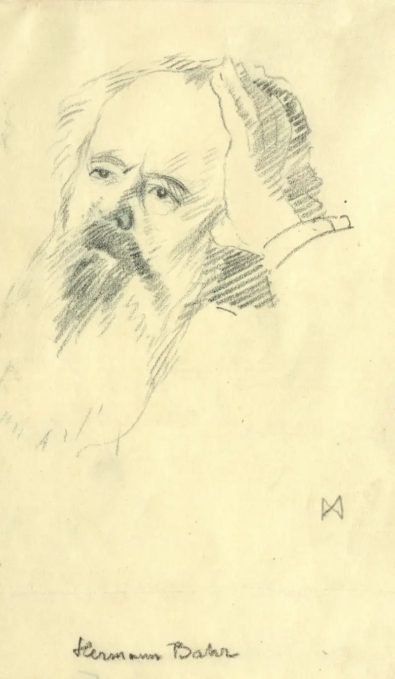 Porträt Hermann Bahr von Koloman Moser