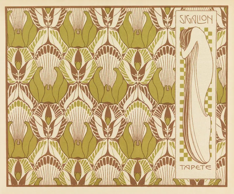 Sigalion Tapete (Sigalion Wallpaper) av Koloman Moser