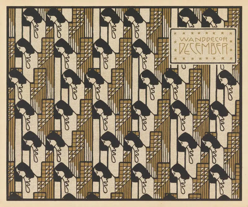 Wanddekor Dezember von Koloman Moser