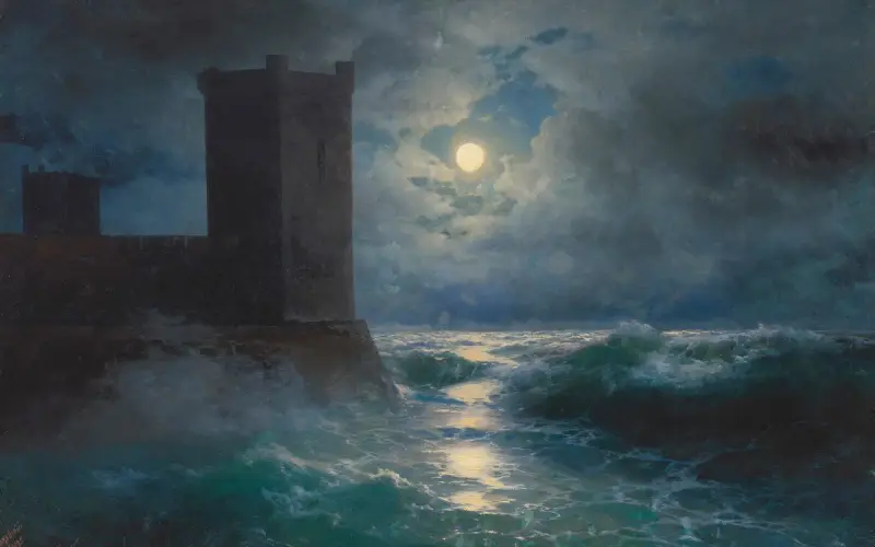 Genuesiska torn vid Svarta havet av Ivan Konstantinovich Aivazovsky